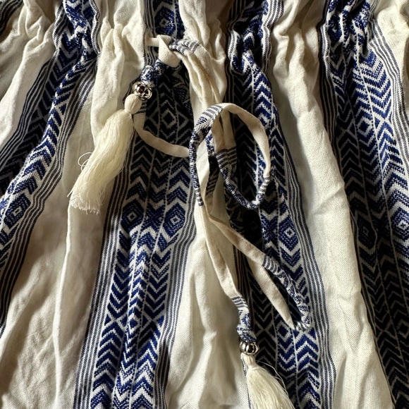 Blue and White Striped Swim Coverup - Picture 5 of 8